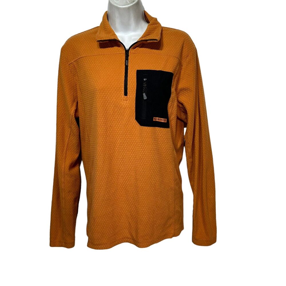 kilimanjaro technical outerwear 1/4 Zip orange pullover Size M